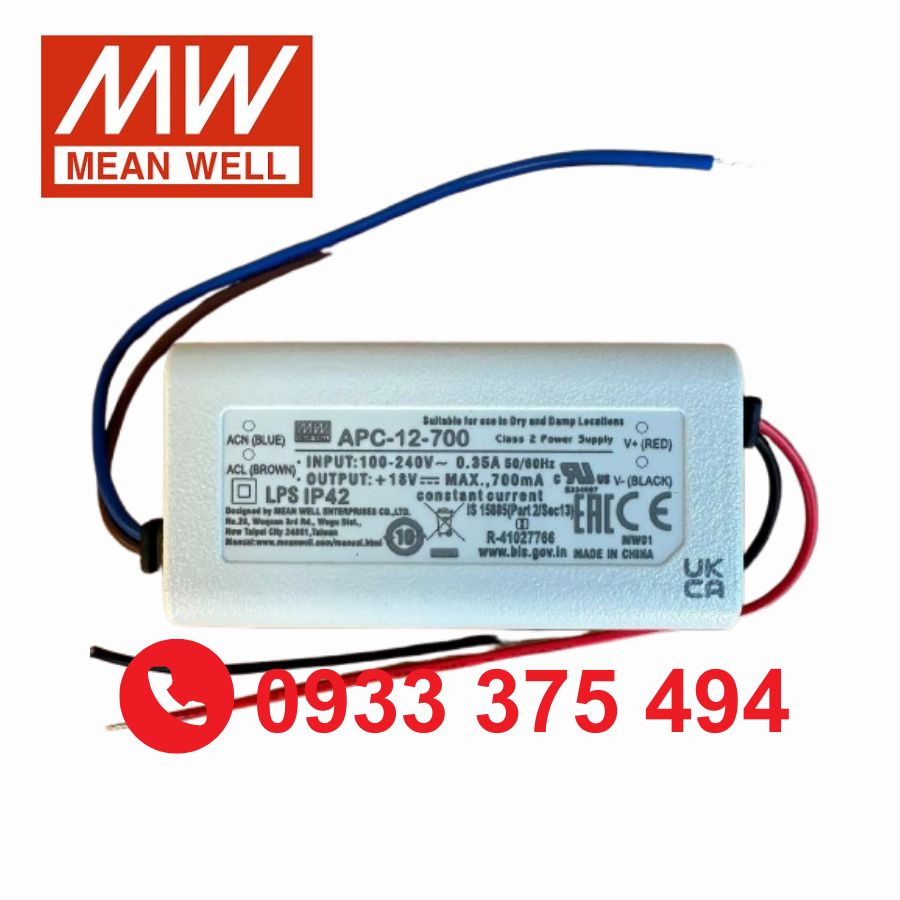 APC-12-350 | Nguồn Meanwell APC-12-350 (12.6W 9~36V 0.35A)
