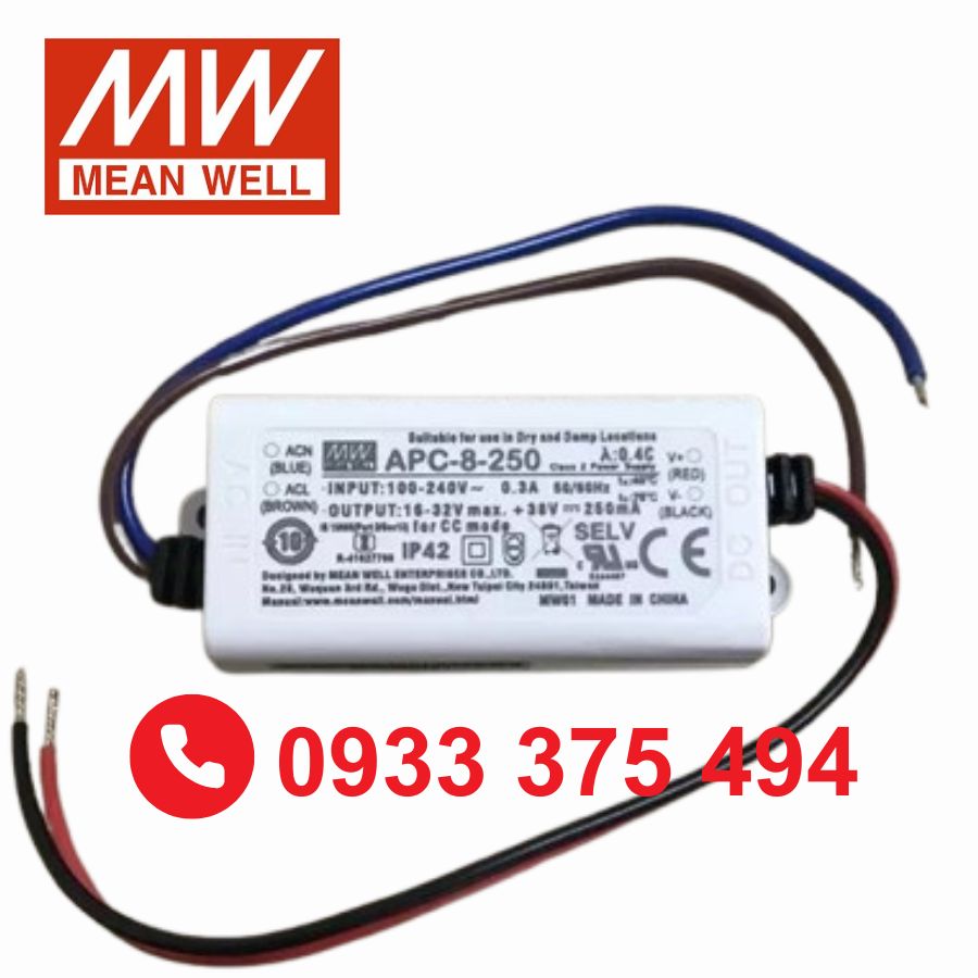 APC-8-250 | Nguồn Meanwell APC-8-250 (8W 16~32V 0.25A)