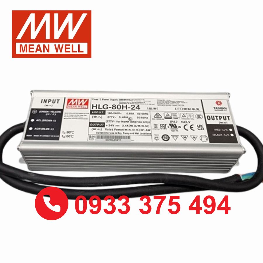 HLG-60H-15 | Nguồn Meanwell HLG-60H-15 (60W 15V 4A)