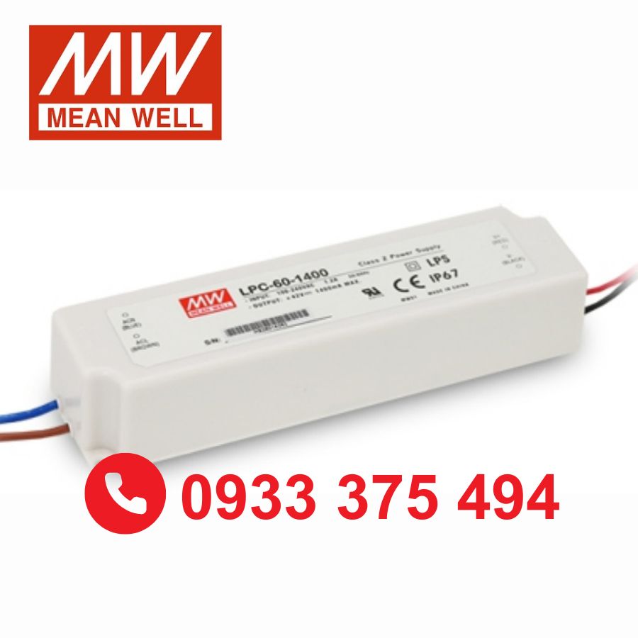 LPC-60-1050 | Nguồn Meanwell LPC-60-1050 (50.4W 9~48V 1.05A)