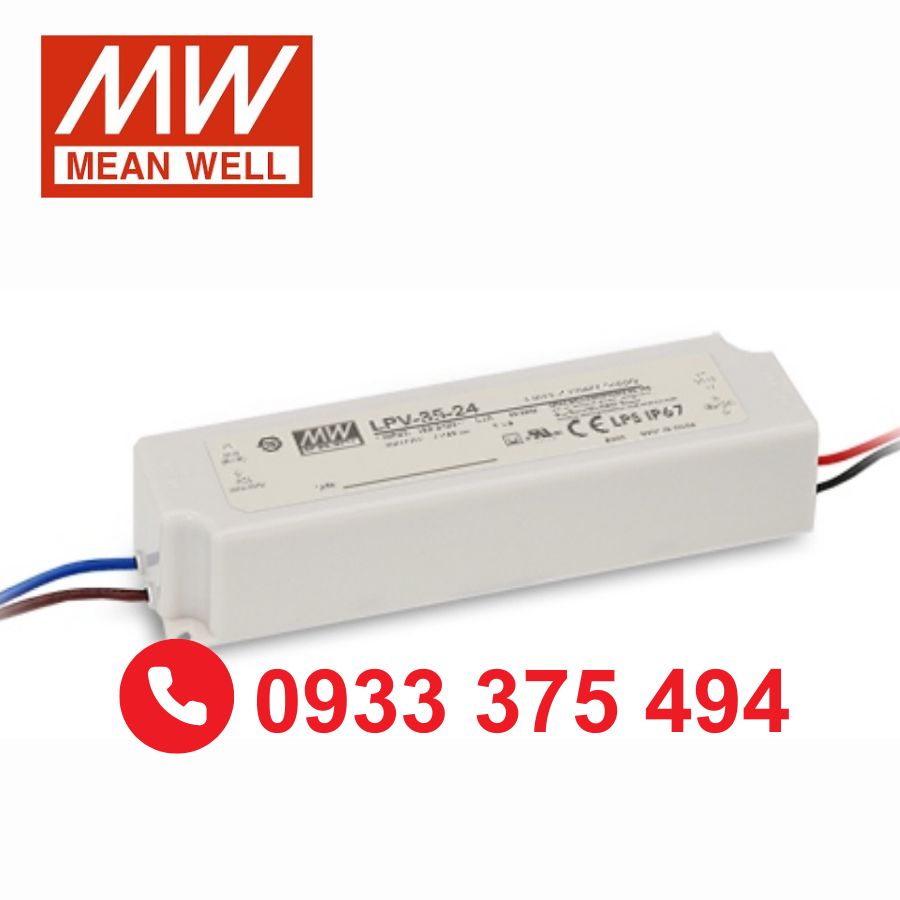 LPV-35-5 | Nguồn Meanwell LPV-35-5 (30W 5V 5A)