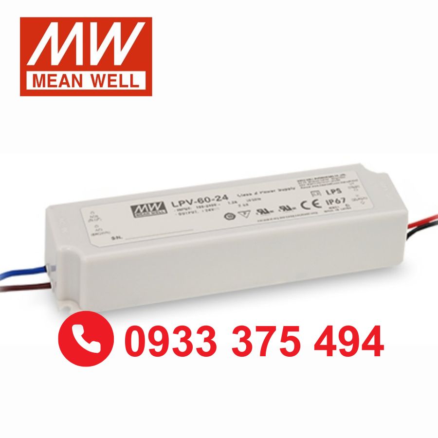 LPV-60-5 | Nguồn Meanwell LPV-60-5 (40W 5V 8A)